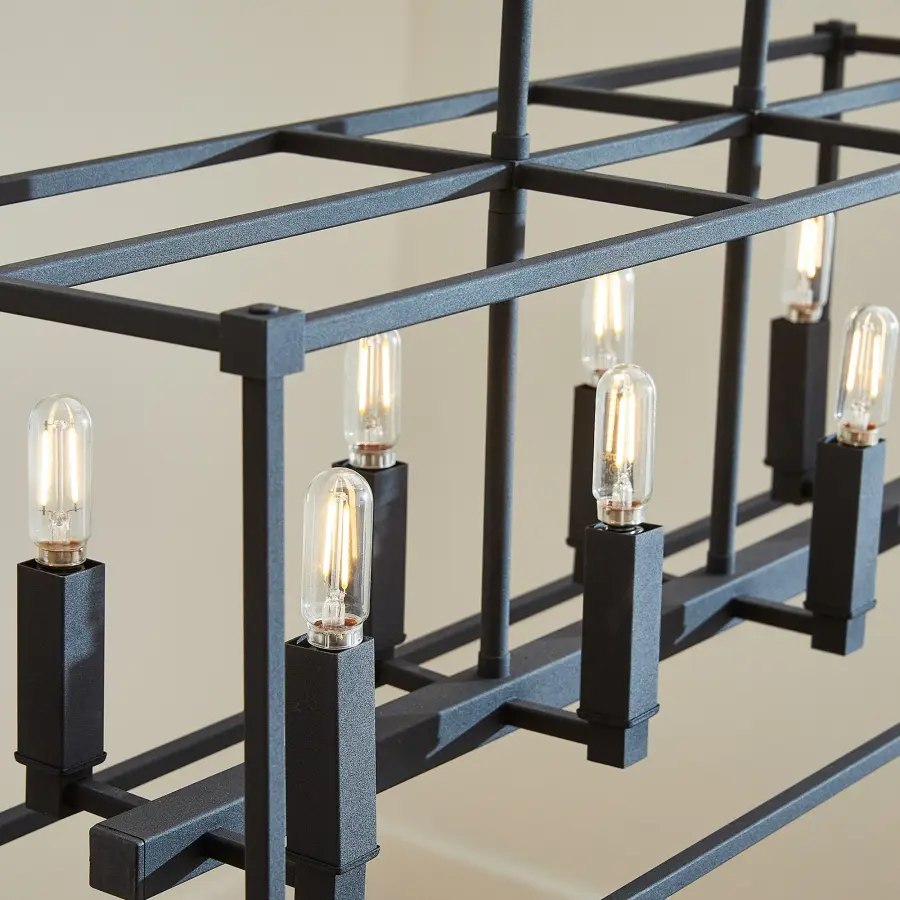 Olympus 8-Light Linear Pendant in Noir - Image 8