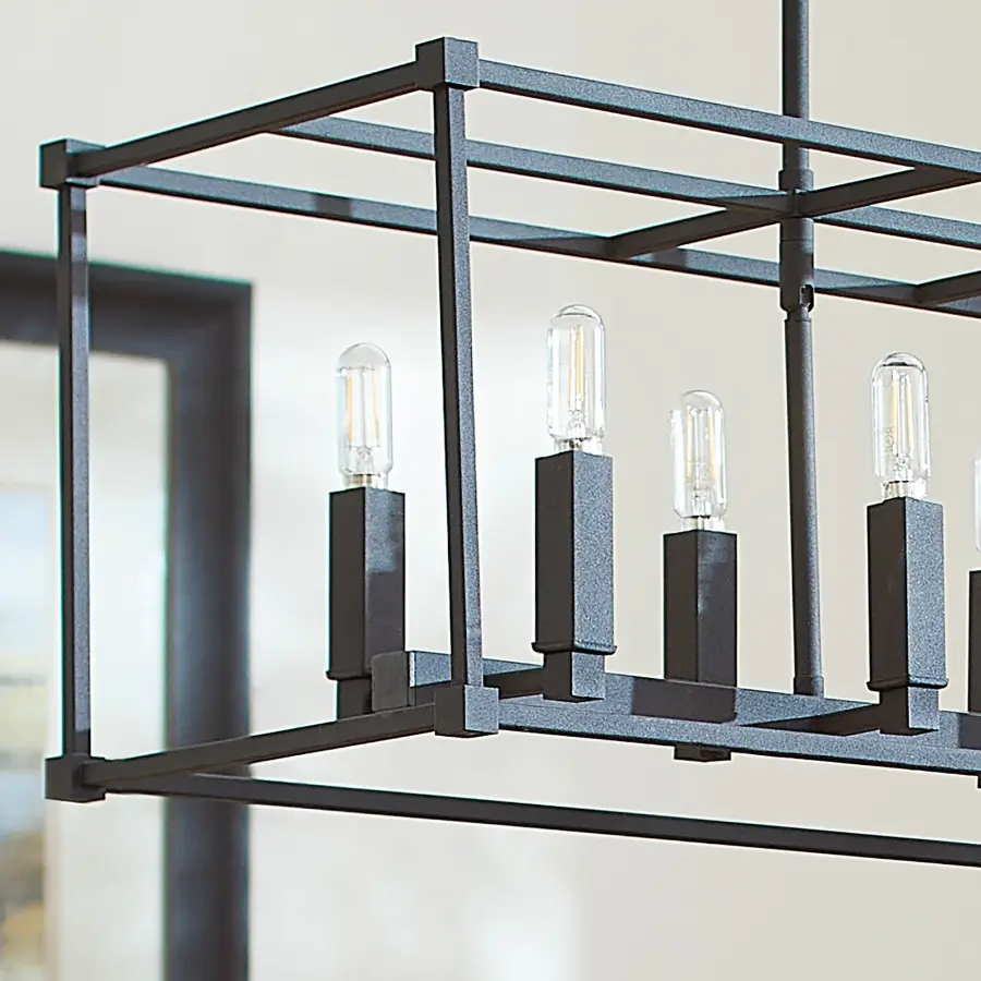 Olympus 8-Light Linear Pendant in Noir - Image 9