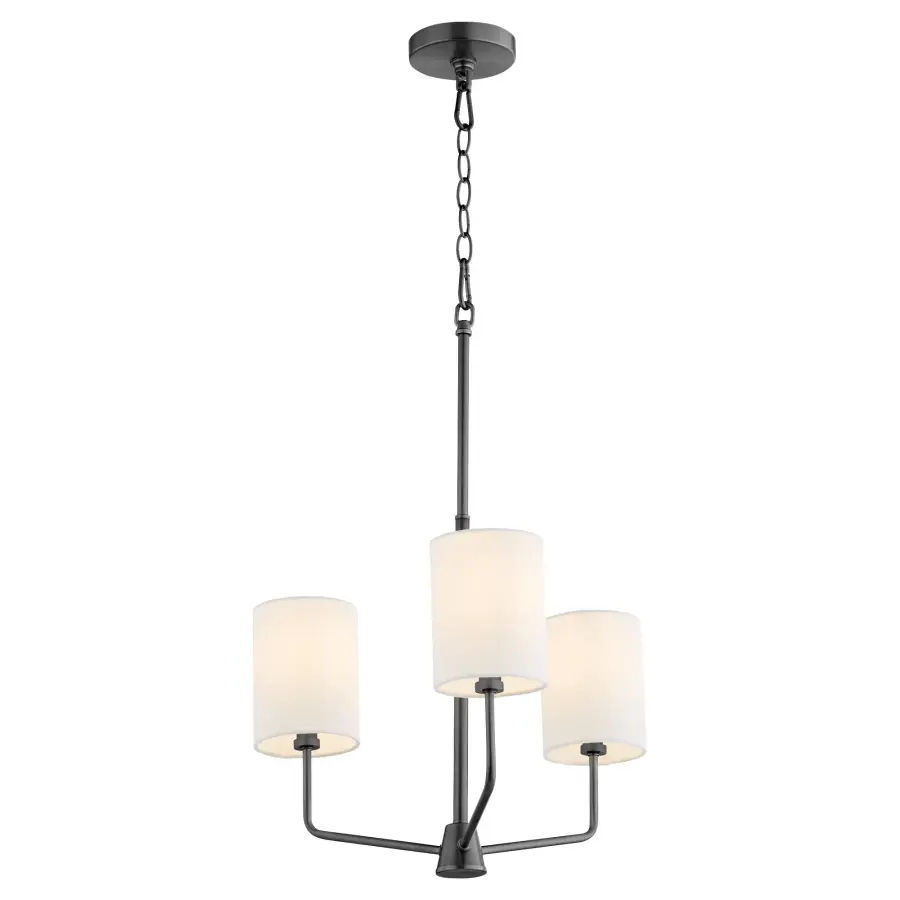 Harmony 3-Light Chandelier in Matte Black - Image 3
