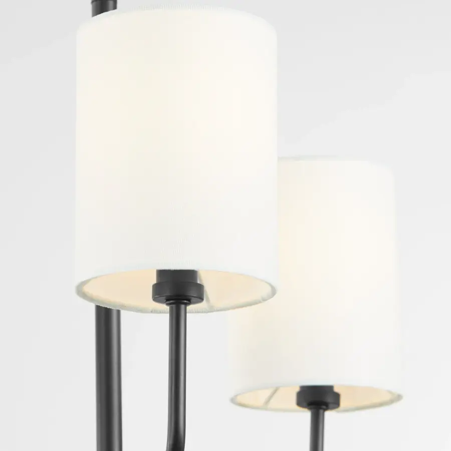 Harmony 3-Light Chandelier in Matte Black - Image 4