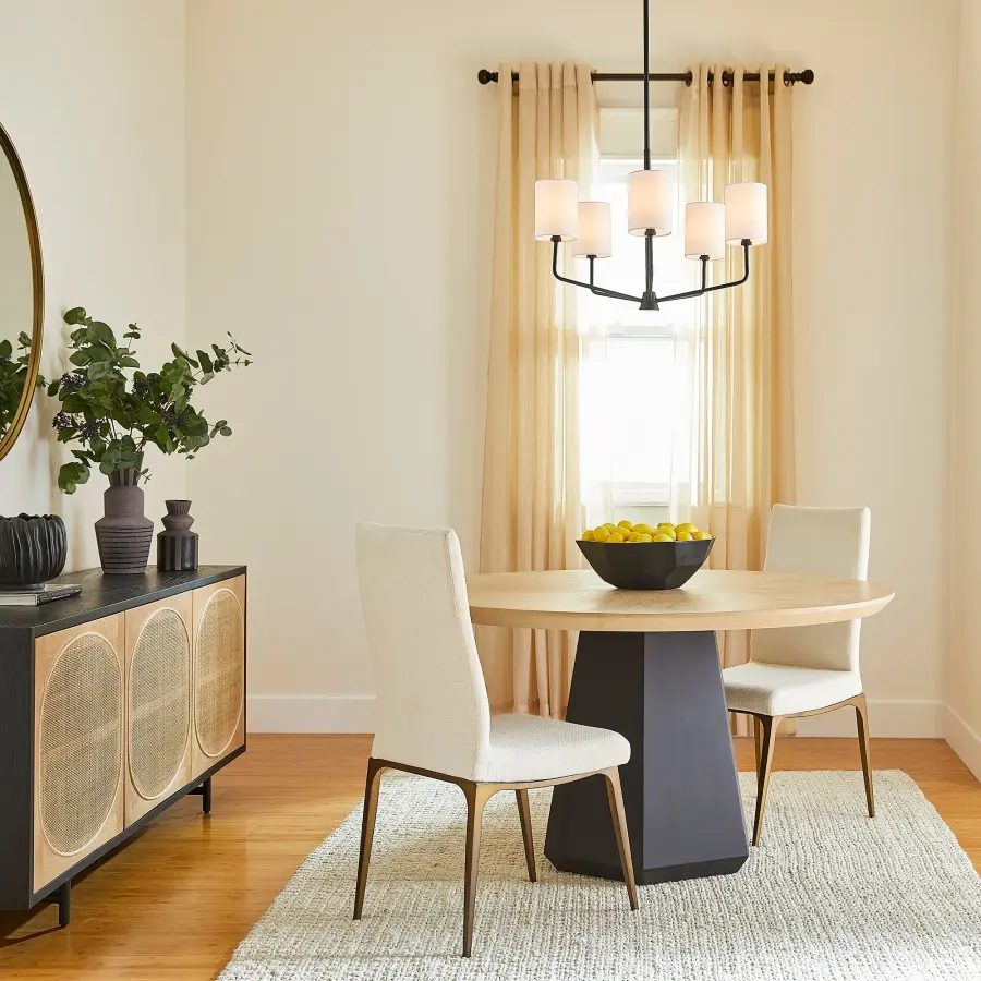 Harmony 5-Light Chandelier in Matte Black - Image 11