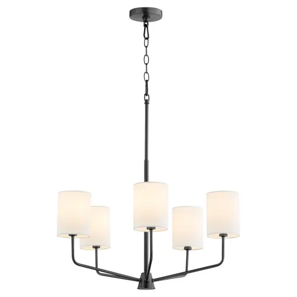 Harmony 5-Light Chandelier in Matte Black - Image 3