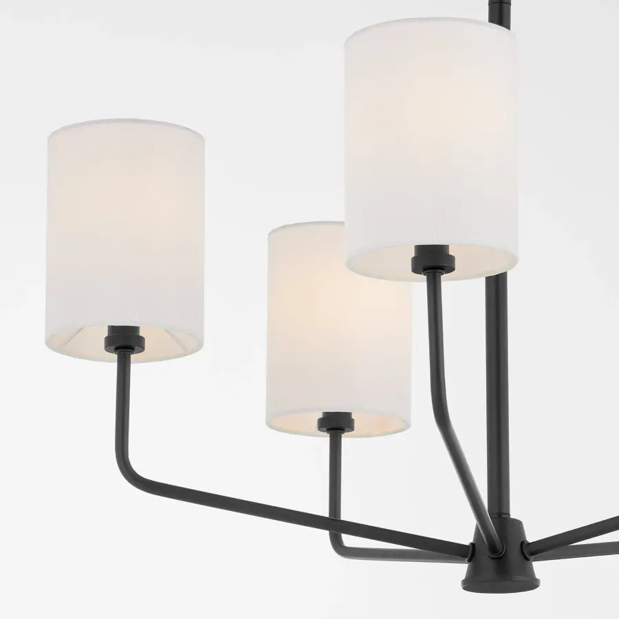 Harmony 5-Light Chandelier in Matte Black - Image 5