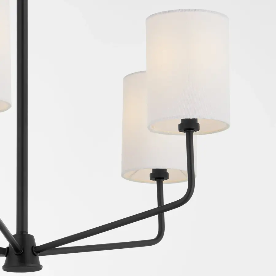 Harmony 5-Light Chandelier in Matte Black - Image 6
