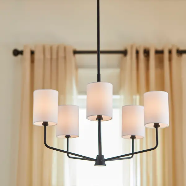 Harmony 5-Light Chandelier in Matte Black - Image 8