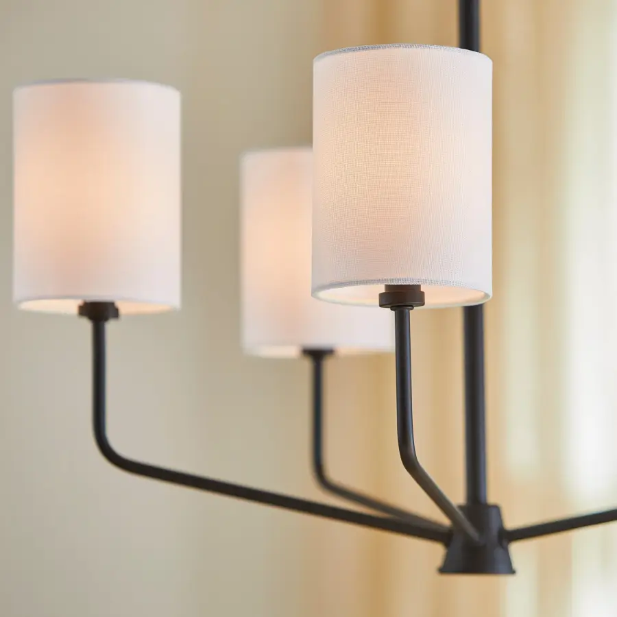 Harmony 5-Light Chandelier in Matte Black - Image 9