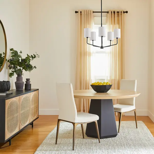 Harmony 5-Light Chandelier in Matte Black - Image 10