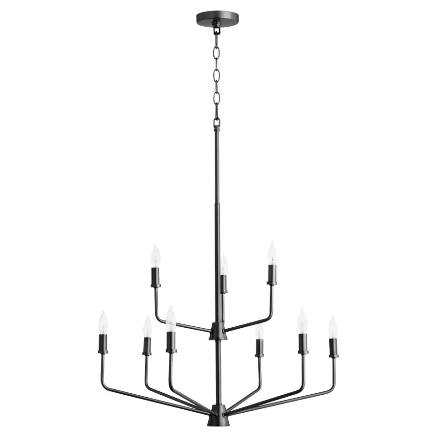 Harmony 9-Light Chandelier in Matte Black - Image 2
