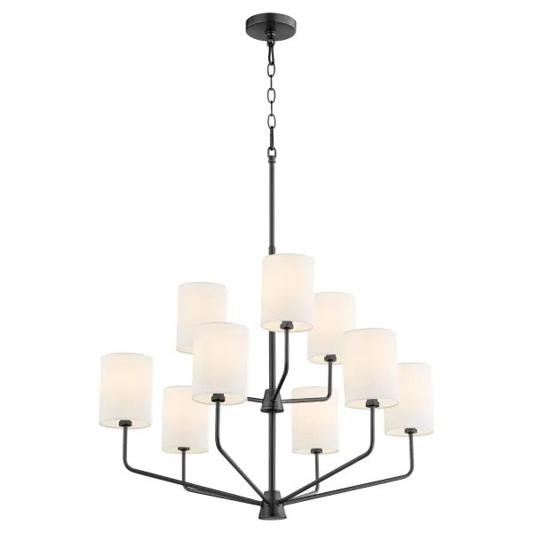 Harmony 9-Light Chandelier in Matte Black - Image 3