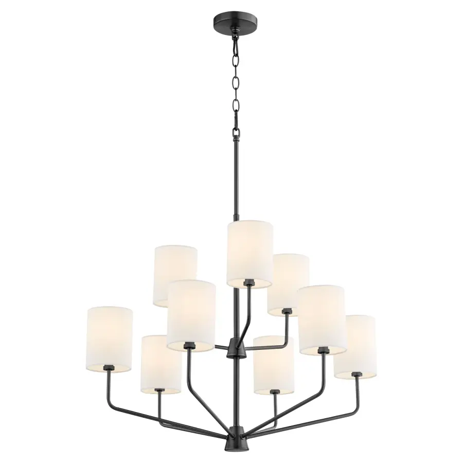 Harmony 9-Light Chandelier in Matte Black - Image 3