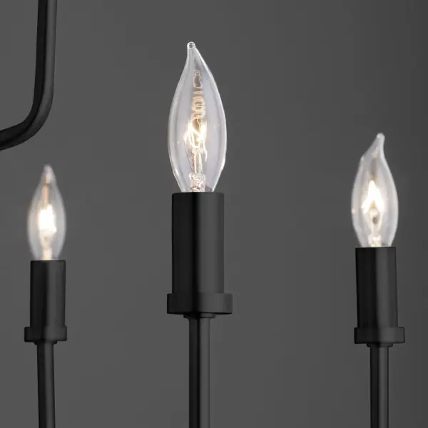 Harmony 9-Light Chandelier in Matte Black - Image 4
