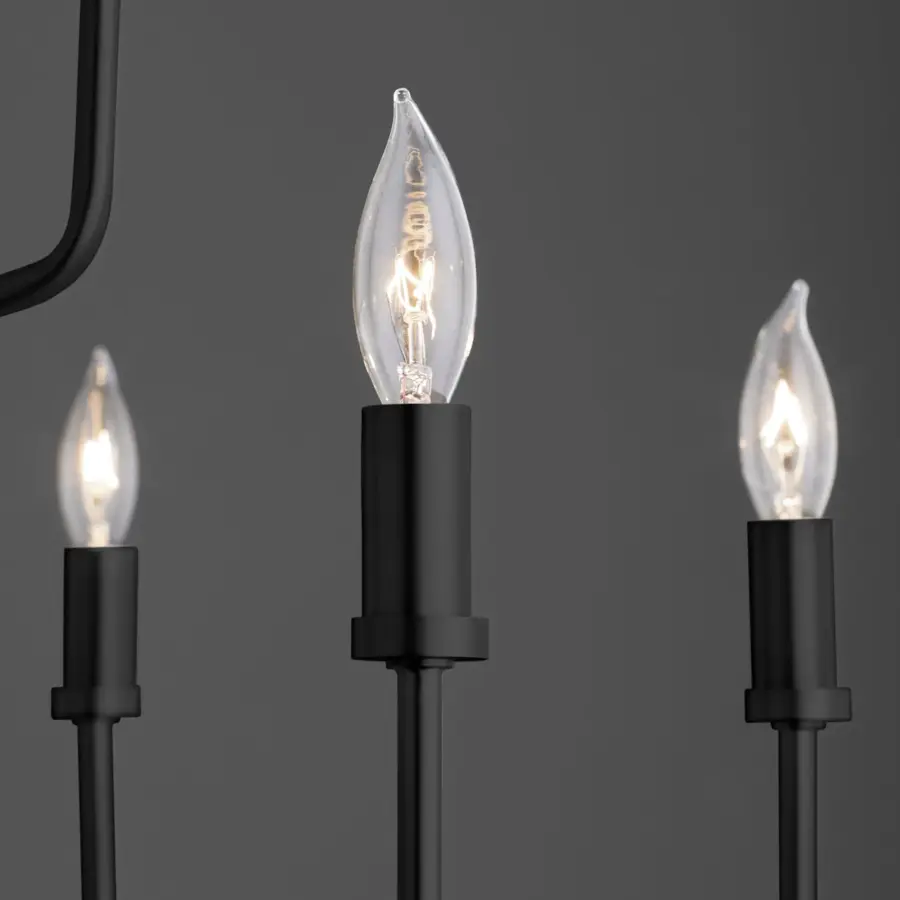 Harmony 9-Light Chandelier in Matte Black - Image 4