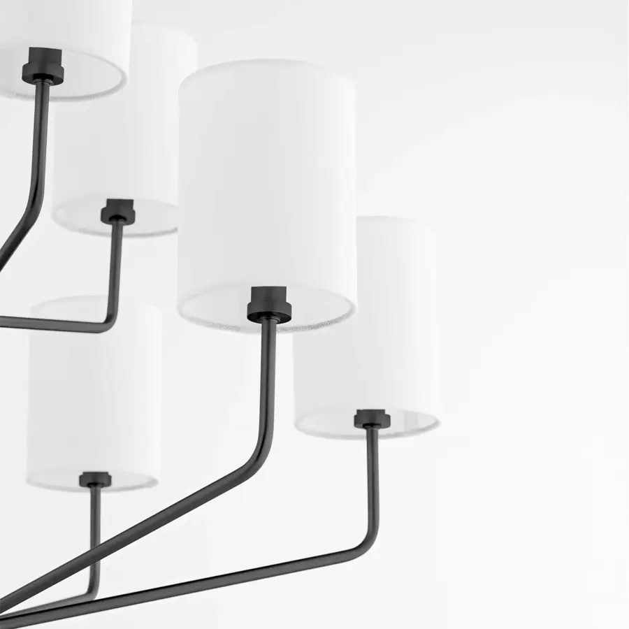 Harmony 9-Light Chandelier in Matte Black - Image 5