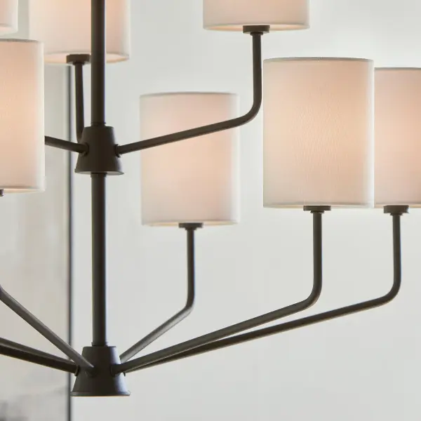 Harmony 9-Light Chandelier in Matte Black - Image 7