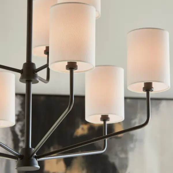 Harmony 9-Light Chandelier in Matte Black - Image 8