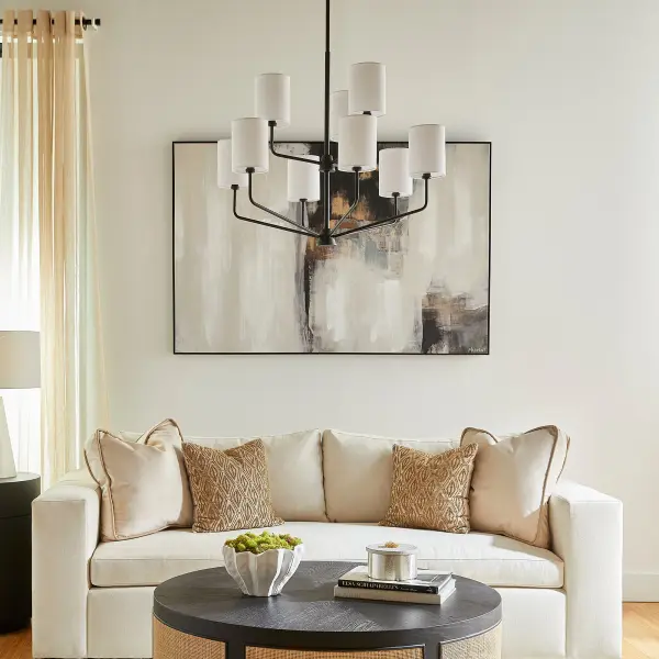 Harmony 9-Light Chandelier in Matte Black - Image 9