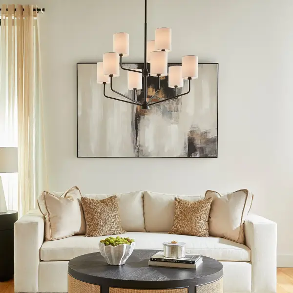 Harmony 9-Light Chandelier in Matte Black - Image 10