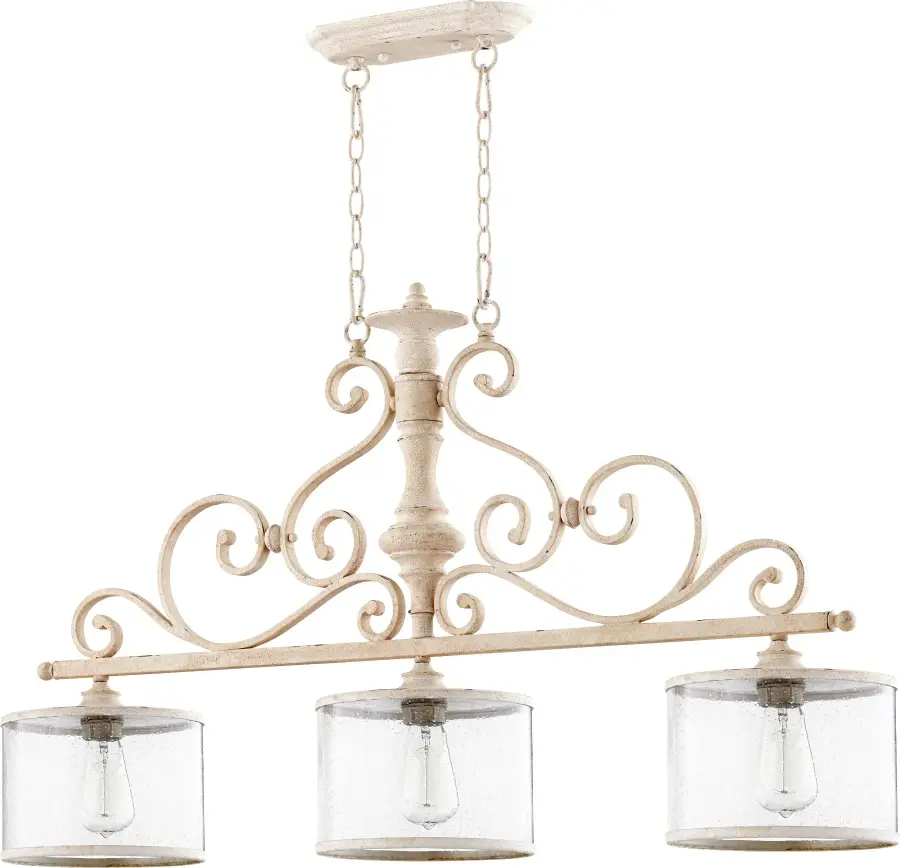 San Miguel 3-Light Traditional Persian White Linear Pendant