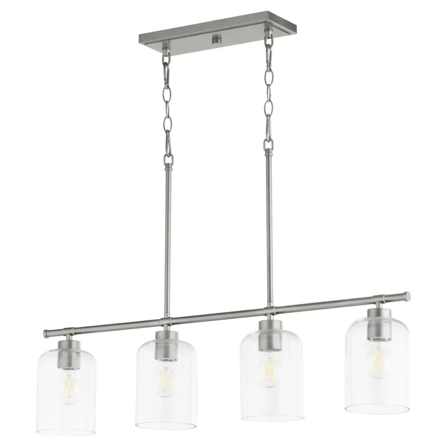 Tribute 4-Light Linear Pendant in Satin Nickel