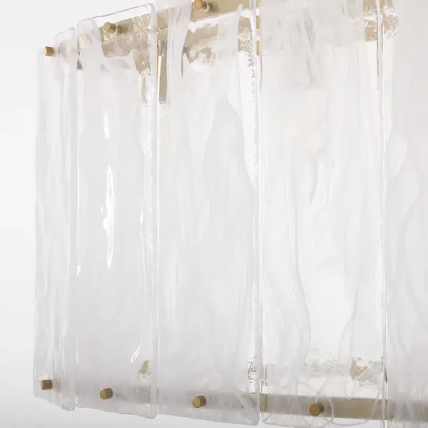 Prestige 6-Light Linear Chandelier in Aged Brass - Image 4