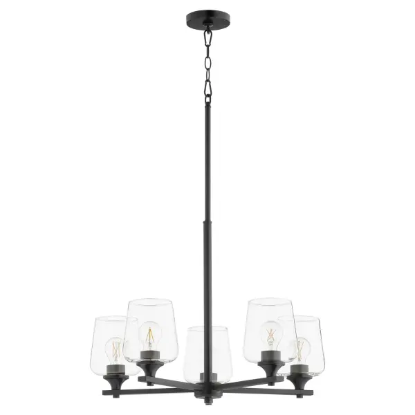 Classic Traditional Chandelier with Modern Matte Black Finish - Image 1
