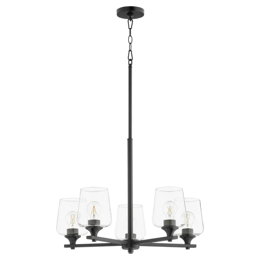 Classic Traditional Chandelier with Modern Matte Black Finish - Image 1