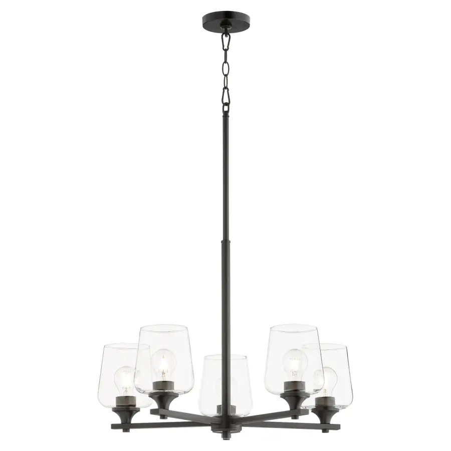 Classic Traditional Chandelier with Modern Matte Black Finish - Image 2
