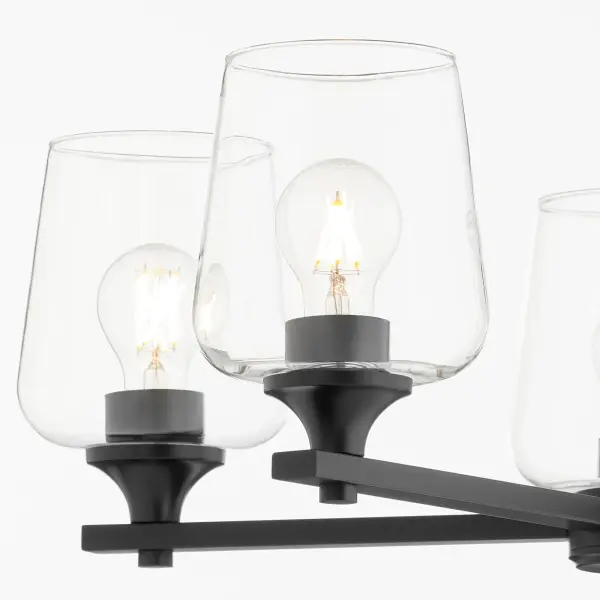 Classic Traditional Chandelier with Modern Matte Black Finish - Image 4