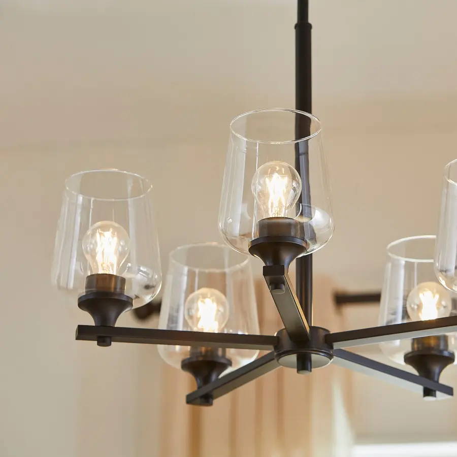 Classic Traditional Chandelier with Modern Matte Black Finish - Image 5
