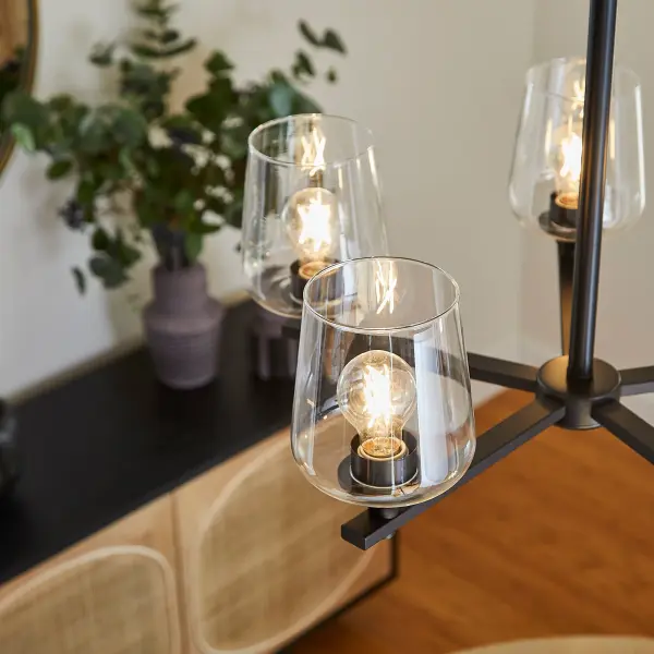 Classic Traditional Chandelier with Modern Matte Black Finish - Image 6