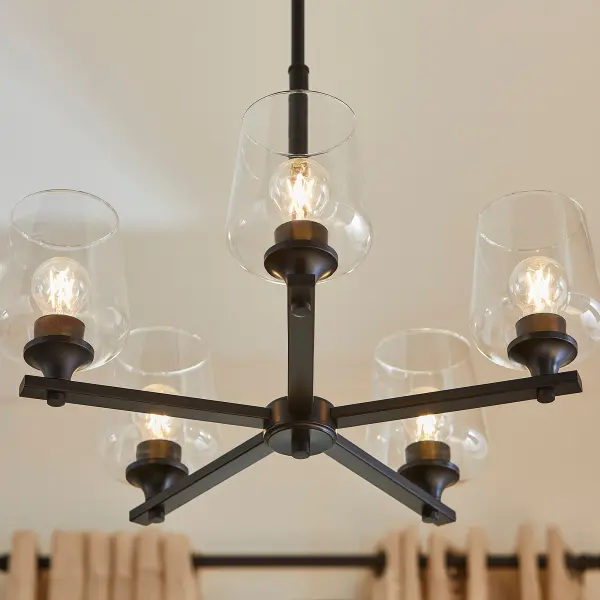 Classic Traditional Chandelier with Modern Matte Black Finish - Image 7