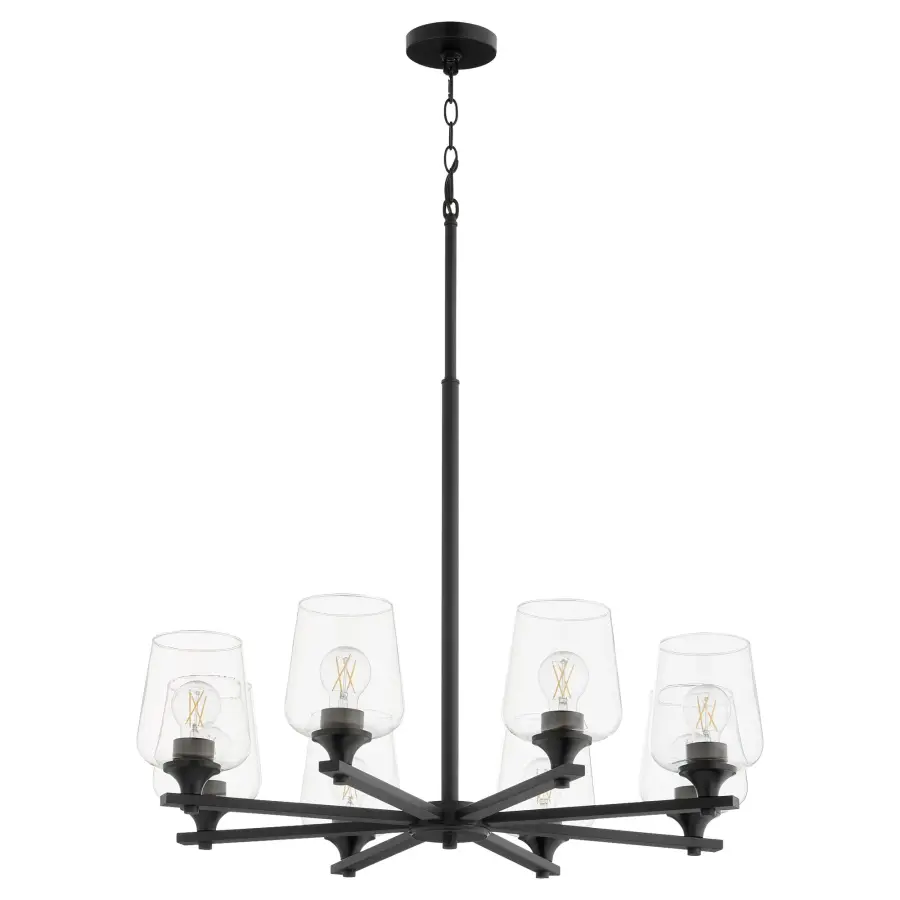 Classic Traditional Chandelier with Modern Matte Black Finish - Image 1