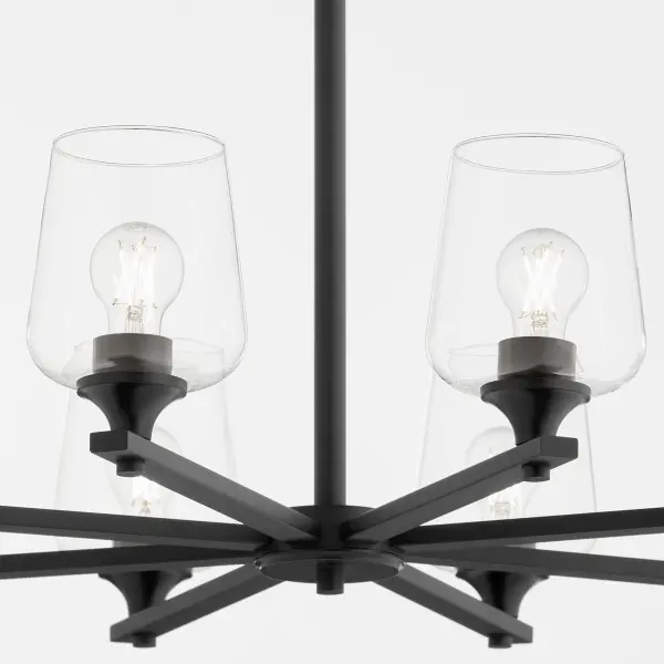 Classic Traditional Chandelier with Modern Matte Black Finish - Image 2