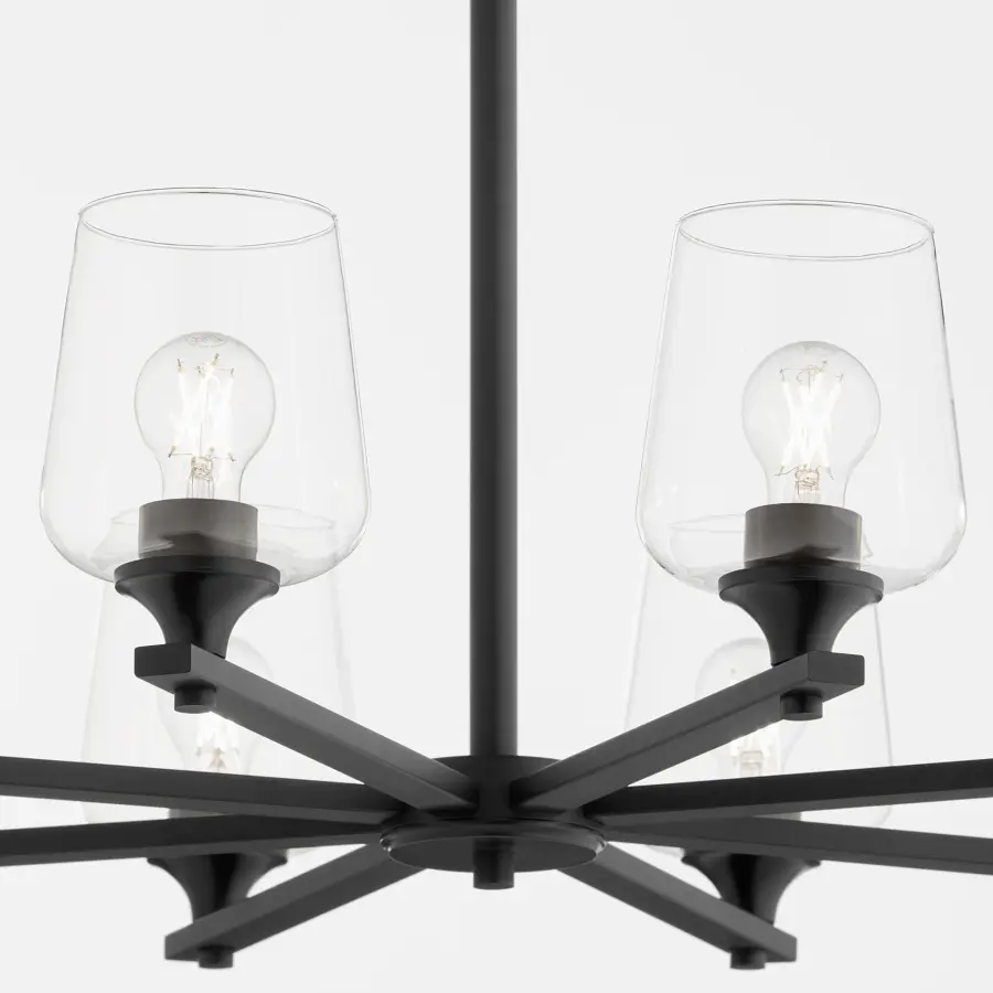 Classic Traditional Chandelier with Modern Matte Black Finish - Image 2