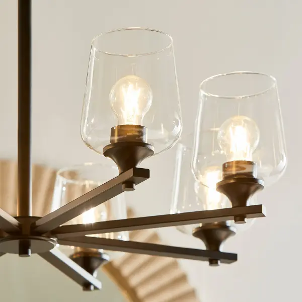 Classic Traditional Chandelier with Modern Matte Black Finish - Image 3