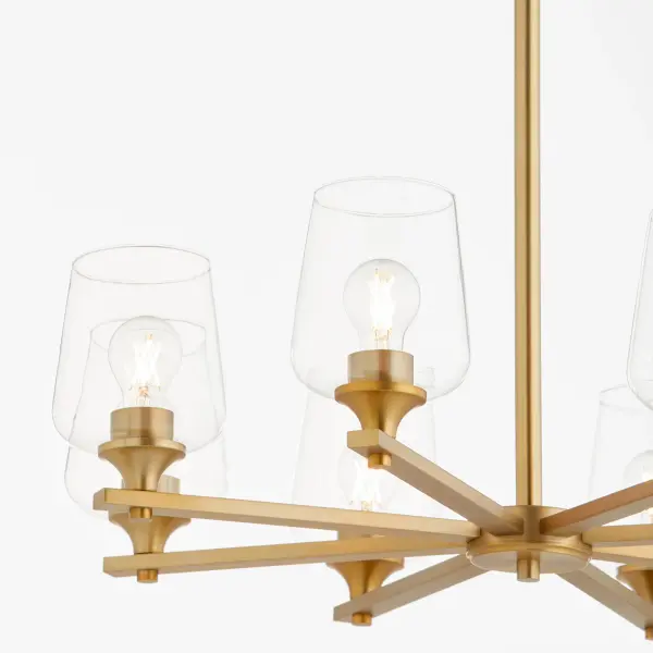 Veno 8-Light Chandelier in Aged Brass - Image 3