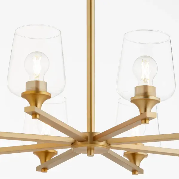 Veno 8-Light Chandelier in Aged Brass - Image 4
