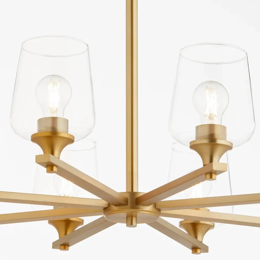 Veno 8-Light Chandelier in Aged Brass - Image 4