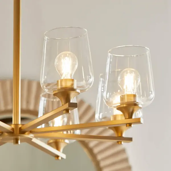 Veno 8-Light Chandelier in Aged Brass - Image 6