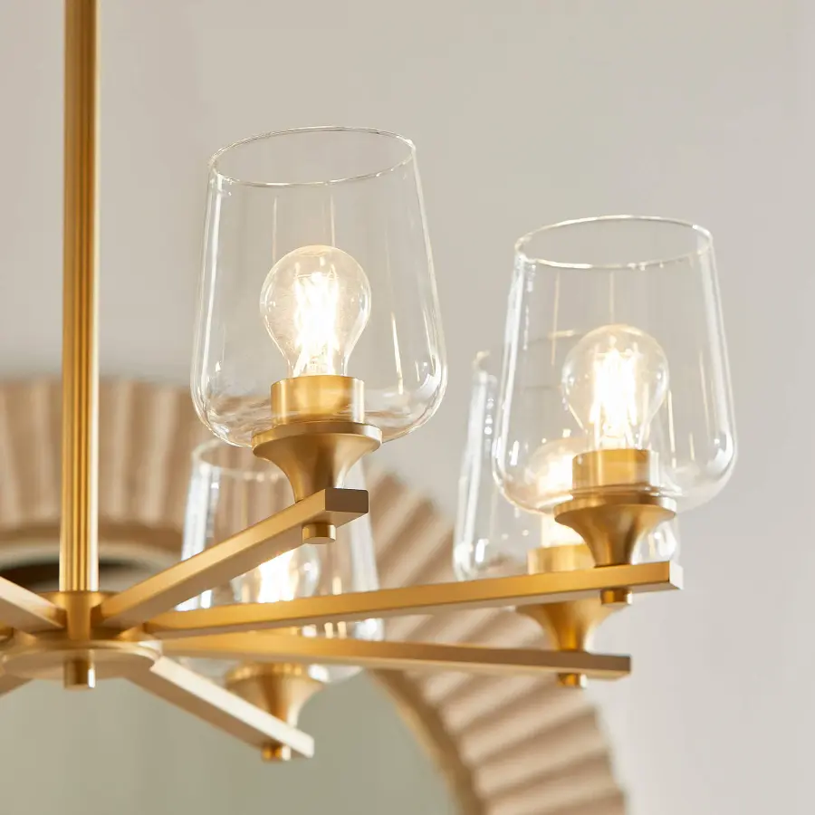 Veno 8-Light Chandelier in Aged Brass - Image 6