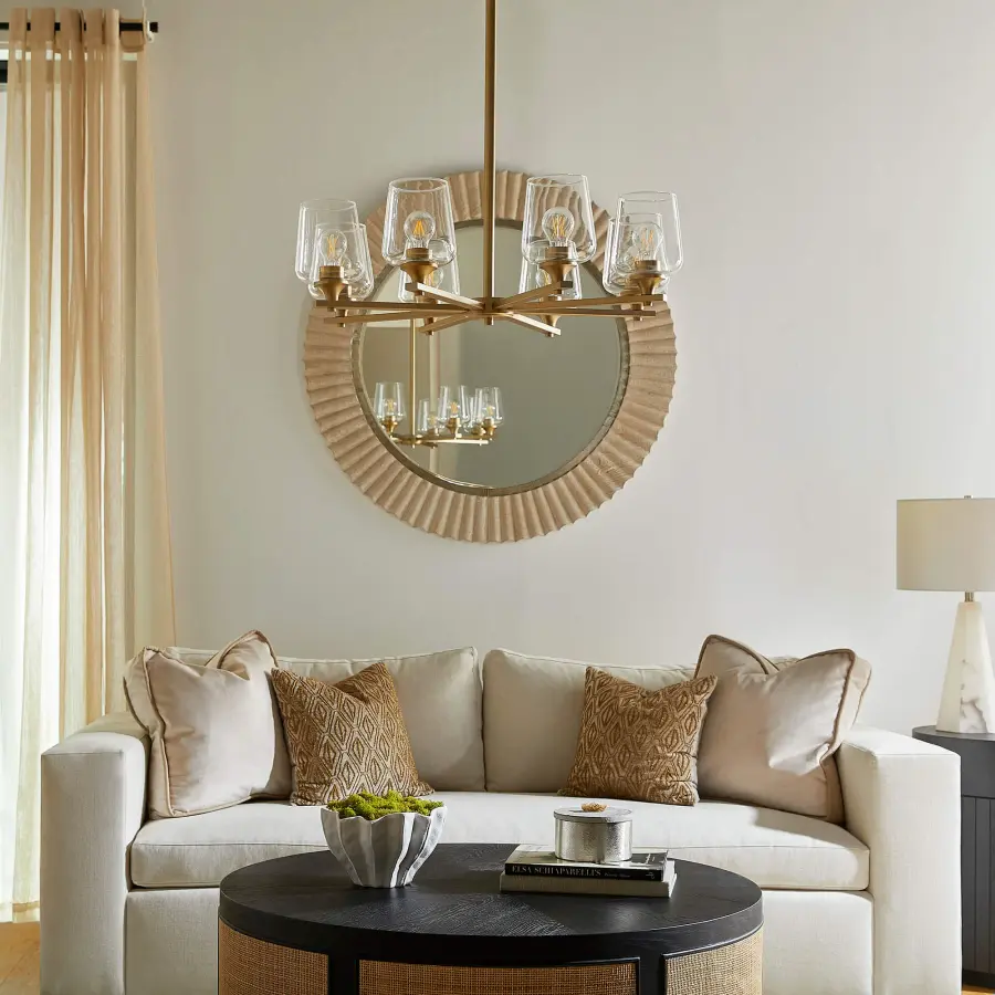 Veno 8-Light Chandelier in Aged Brass - Image 8