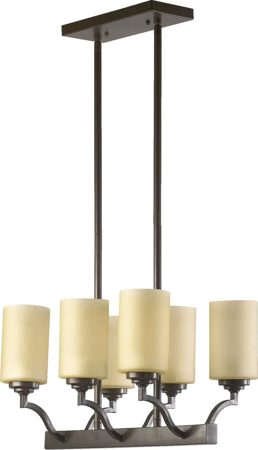 Versatile 6-Light Island Fixture with Timeless Bronze Finish