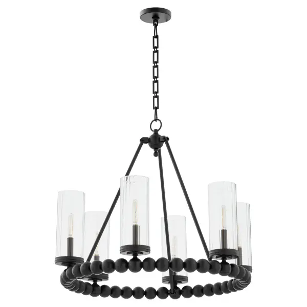 Lee Boulevard 6-Light Ring Chandelier in Matte Black - Image 1