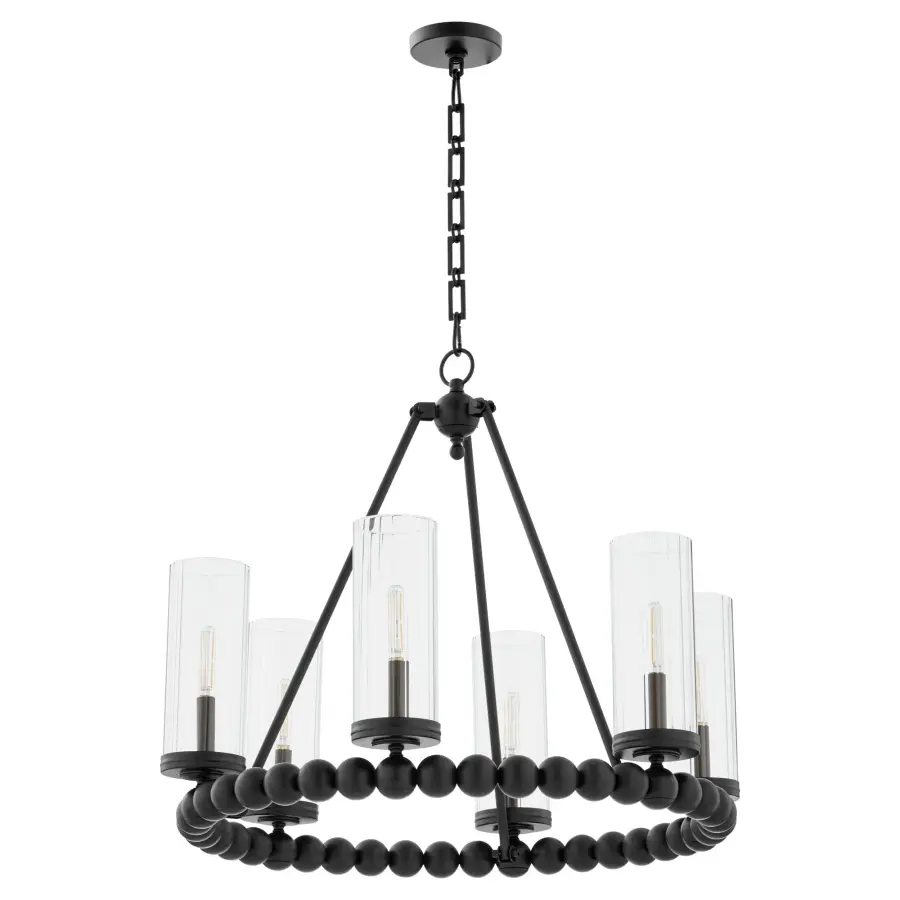 Lee Boulevard 6-Light Ring Chandelier in Matte Black - Image 1