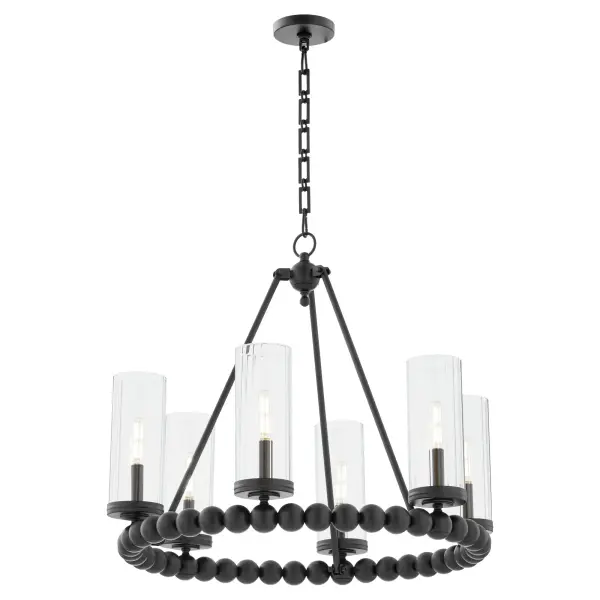 Lee Boulevard 6-Light Ring Chandelier in Matte Black - Image 2