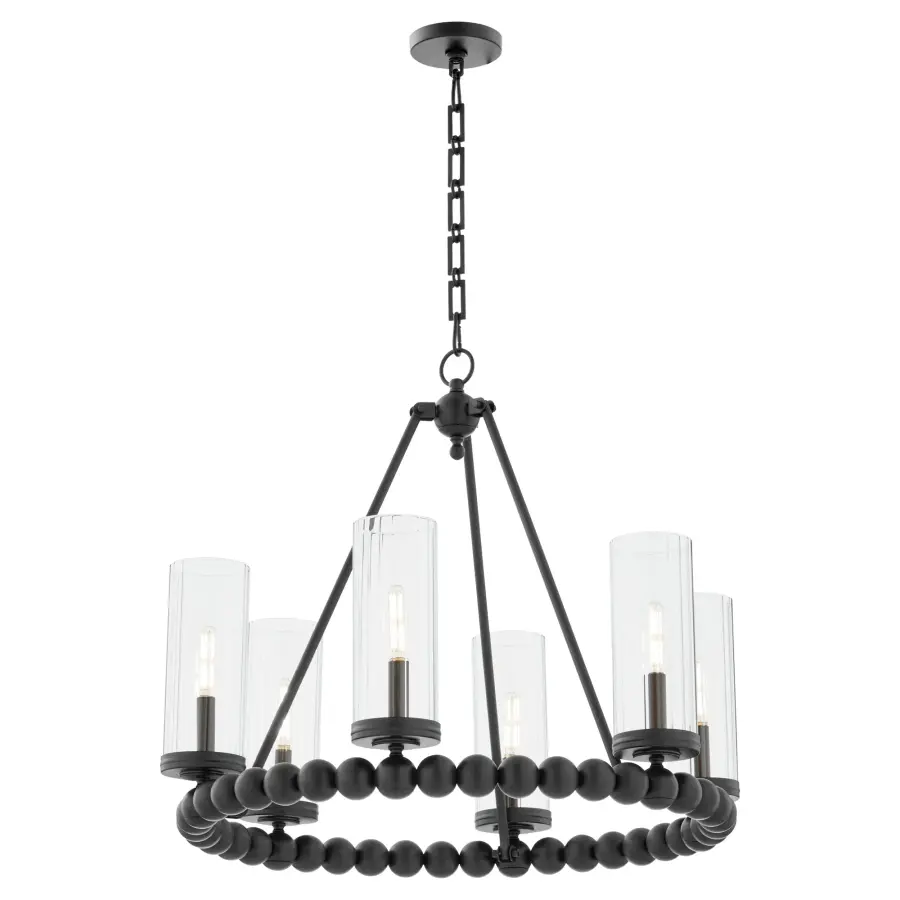 Lee Boulevard 6-Light Ring Chandelier in Matte Black - Image 2