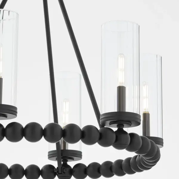 Lee Boulevard 6-Light Ring Chandelier in Matte Black - Image 3