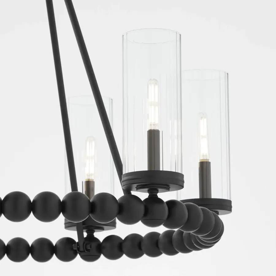 Lee Boulevard 6-Light Ring Chandelier in Matte Black - Image 4
