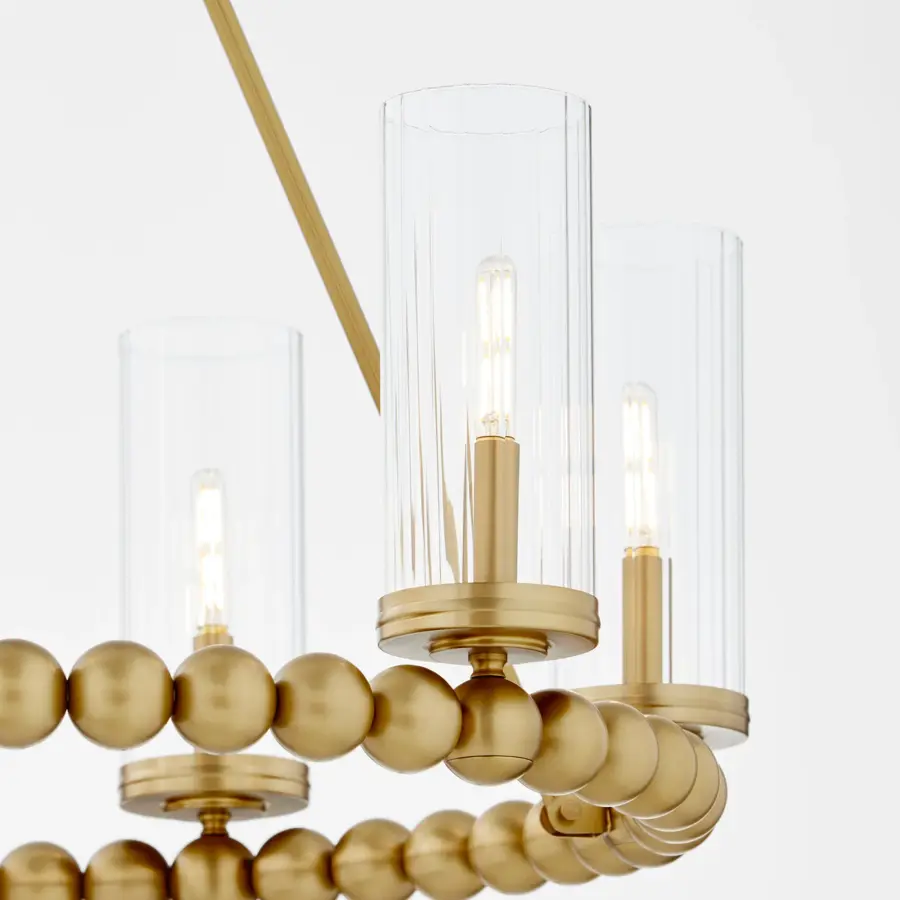 Lee Boulevard 6-Light Ring Chandelier in Aged Brass - Image 3