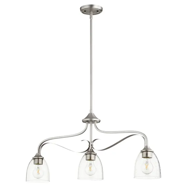 Jardin 3-Light Transitional Linear Pendant in Satin Nickel - Image 1